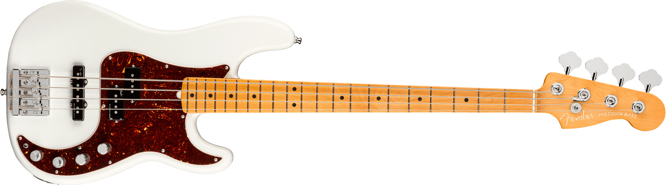 Fender Precision Bass American Ultra 2019 Usa Mn - Arctic Pearl - Solid body elektrische bas - Main picture
