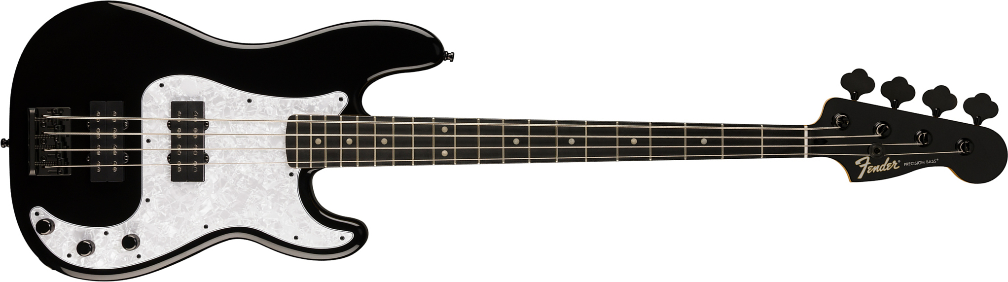 Fender Precision Bass Hh Player Fusion Ltd 2h Eb - Black - Solid body elektrische bas - Main picture