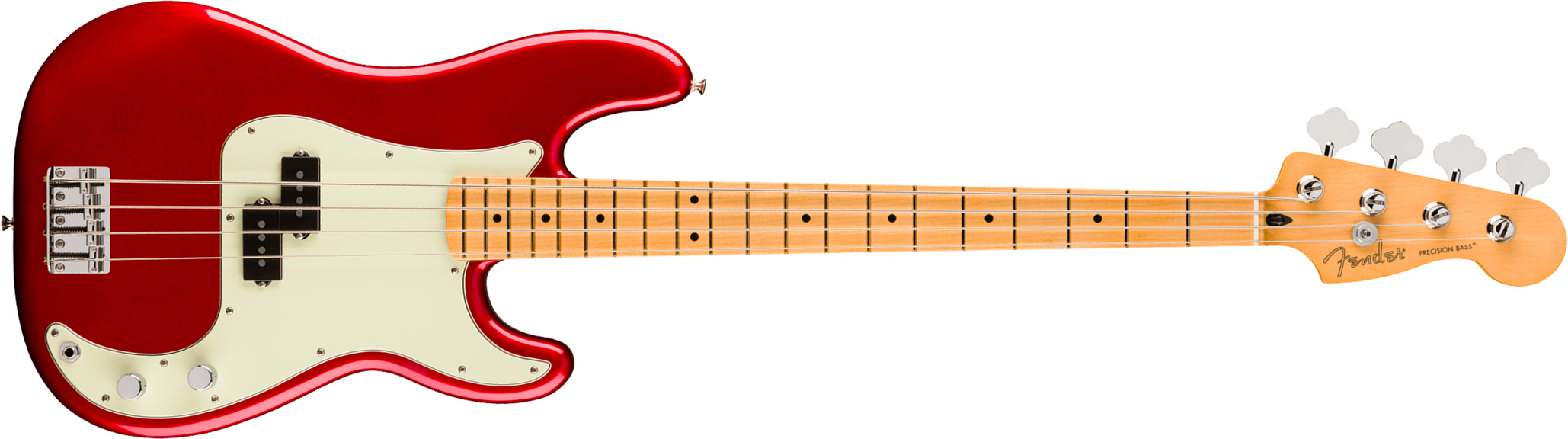 Fender Precision Bass Player Ii 75th Ann. Mex Ht 2s Mn - Candy Apple Red - Solid body elektrische bas - Main picture
