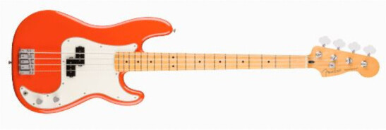 Fender Precision Bass Player Ii Mex Mn - Rallye Orange - Solid body elektrische bas - Main picture