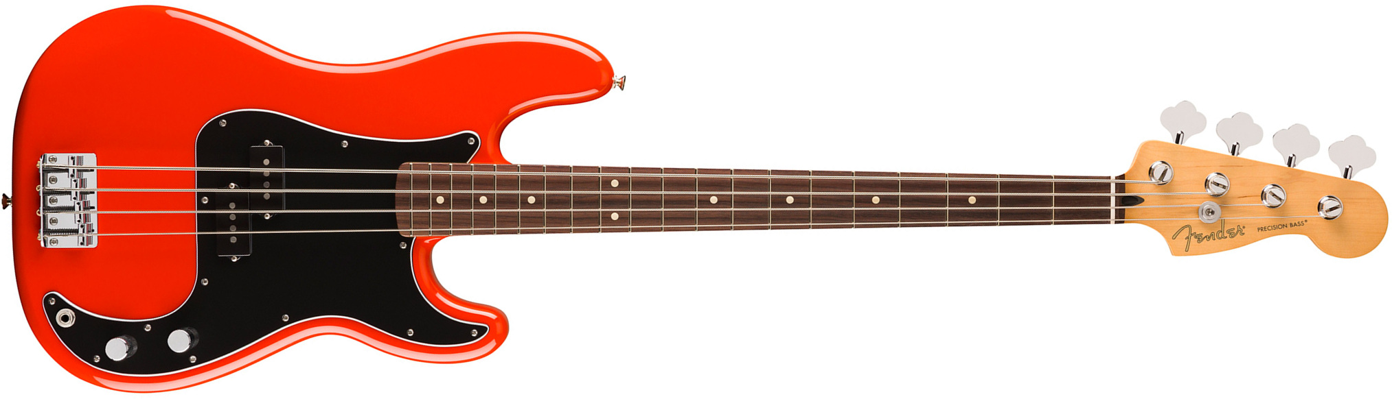 Fender Precision Bass Player Ii Mex Rw - Coral Red - Solid body elektrische bas - Main picture
