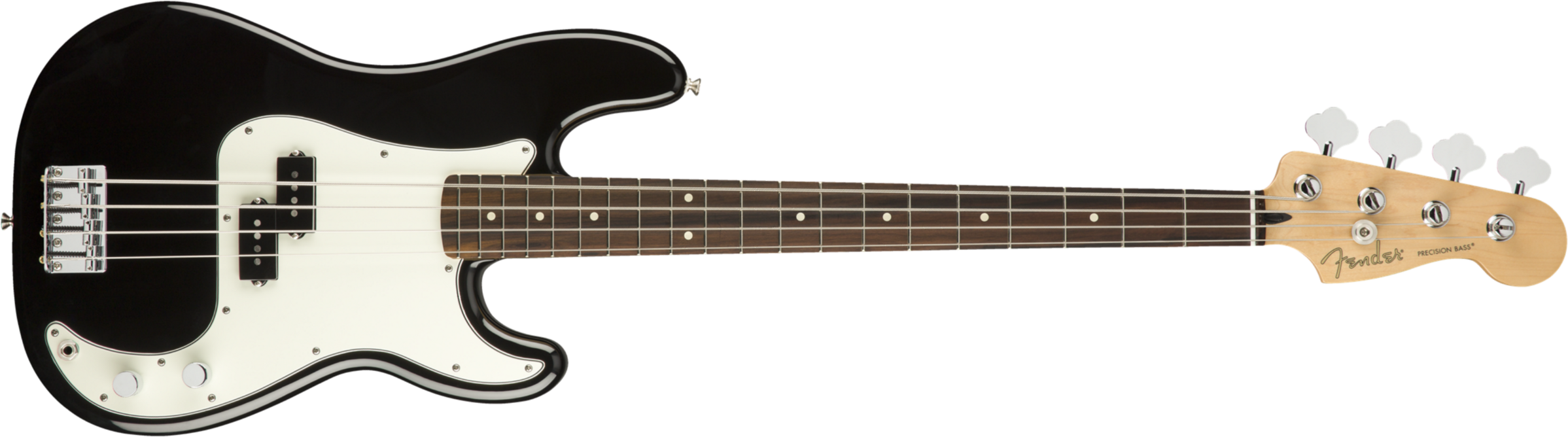 Fender Precision Bass Player Mex Pf - Black - Solid body elektrische bas - Main picture