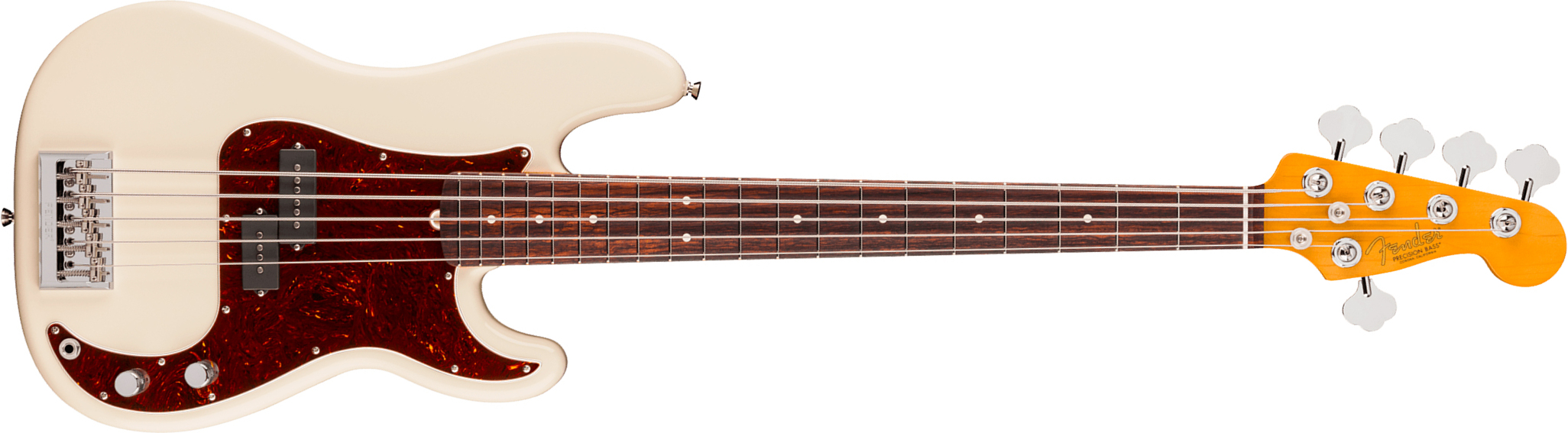 Fender Precision Bass V American Pro. Usa 5c Rw - Olympic White - Solid body elektrische bas - Main picture
