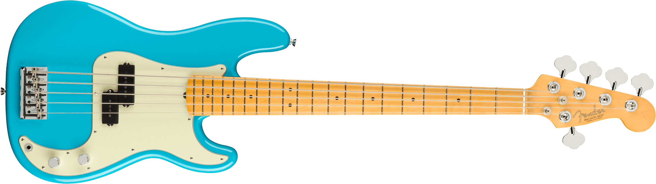 Fender Precision Bass V American Professional Ii Usa 5-cordes Mn - Miami Blue - Solid body elektrische bas - Main picture