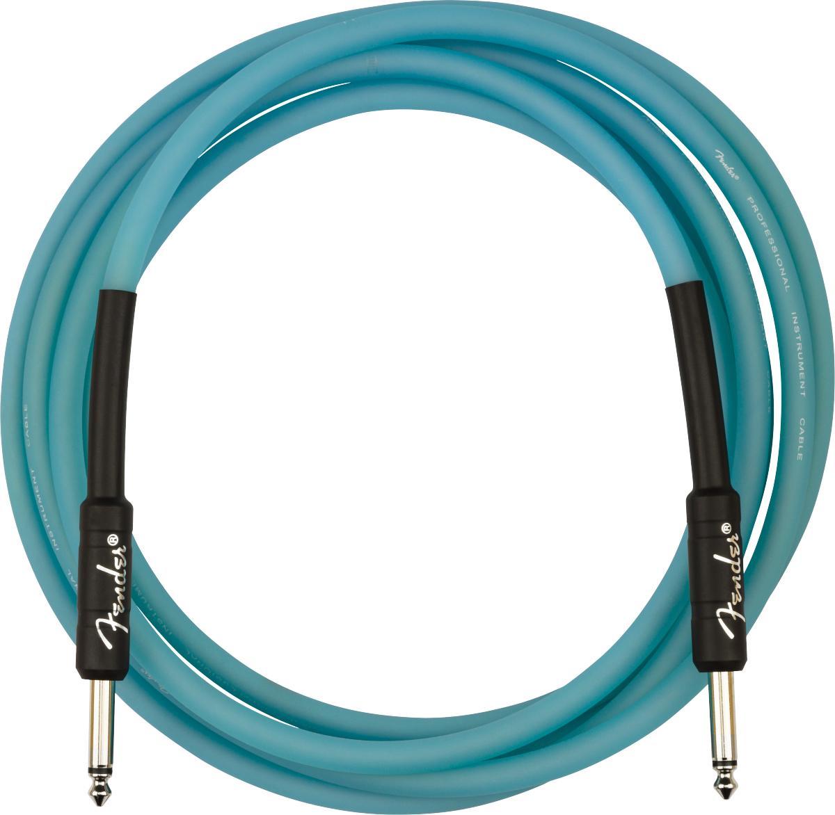 Kabel Fender Pro Glow In The Dark Instrument Cable, 10ft, Straight/Straight - Blue