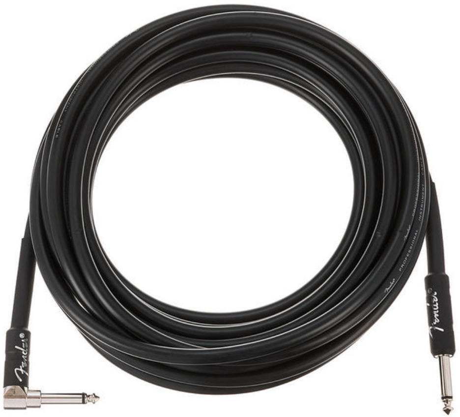 Fender Professional Instrument Cable Droit/coude 25ft Black - Kabel - Main picture