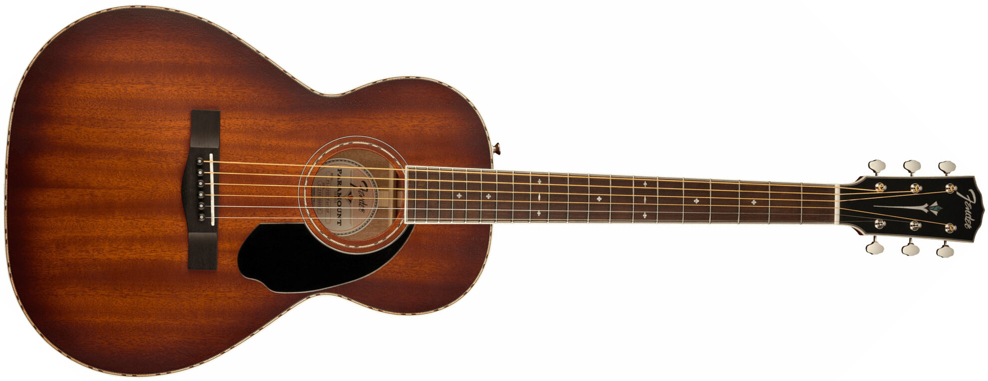 Fender Ps-220e Paramount All Mahogany Parlor Tout Acajou Ova - Aged Cognac Burst - Elektro-akoestische gitaar - Main picture