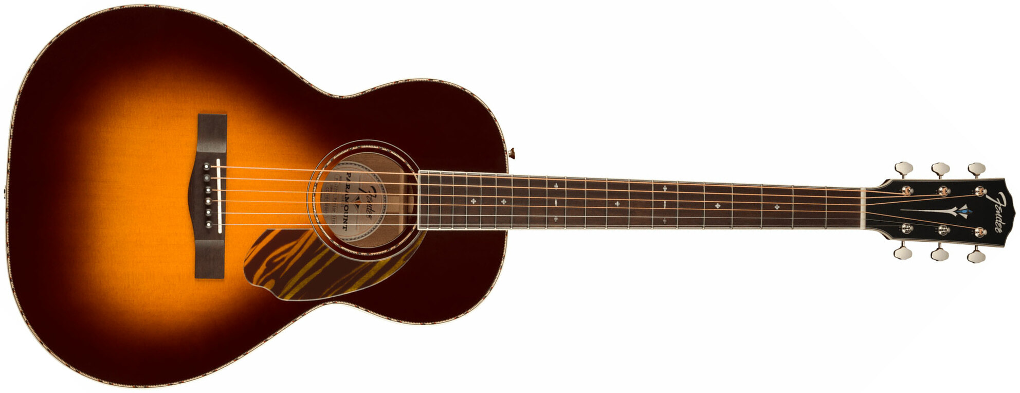 Fender Ps-220e Paramount Parlor Epicea Acajou Ova - 3-color Vintage Sunburst - Elektro-akoestische gitaar - Main picture