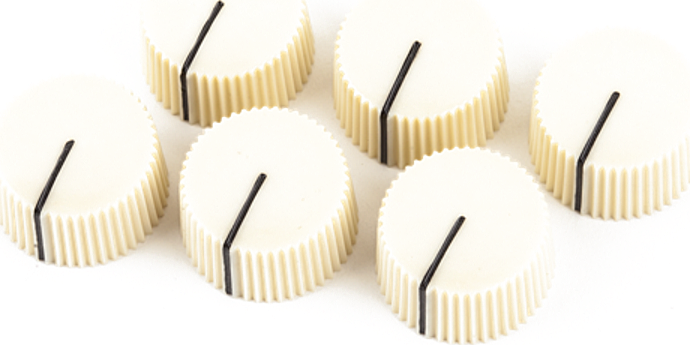 Fender Pure Vintage Radio Amplifier Knobs X6 Cream - Knop voor versterker - Main picture