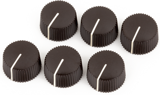 Fender Pure Vintage Radio Amplifier Knobs X6 Dark Brown - Knop voor versterker - Main picture