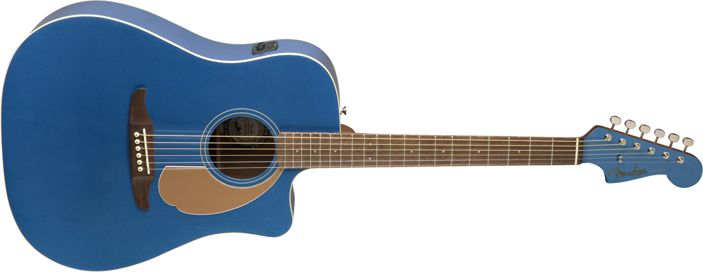 Fender Redondo California Player Dreadnought Cw Epicea Acajou Pau - Belmont Blue - Elektro-akoestische gitaar - Main picture