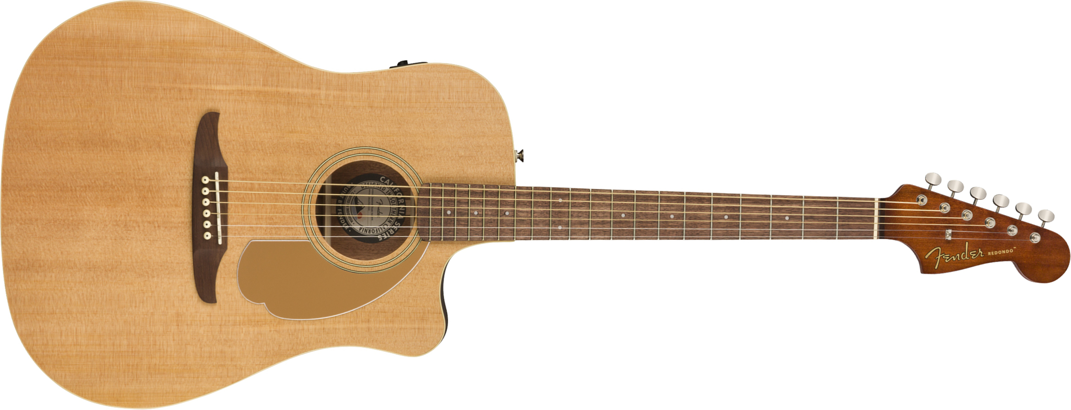 Fender Redondo California Player Dreadnought Cw Epicea Acajou Wal - Natural - Elektro-akoestische gitaar - Main picture