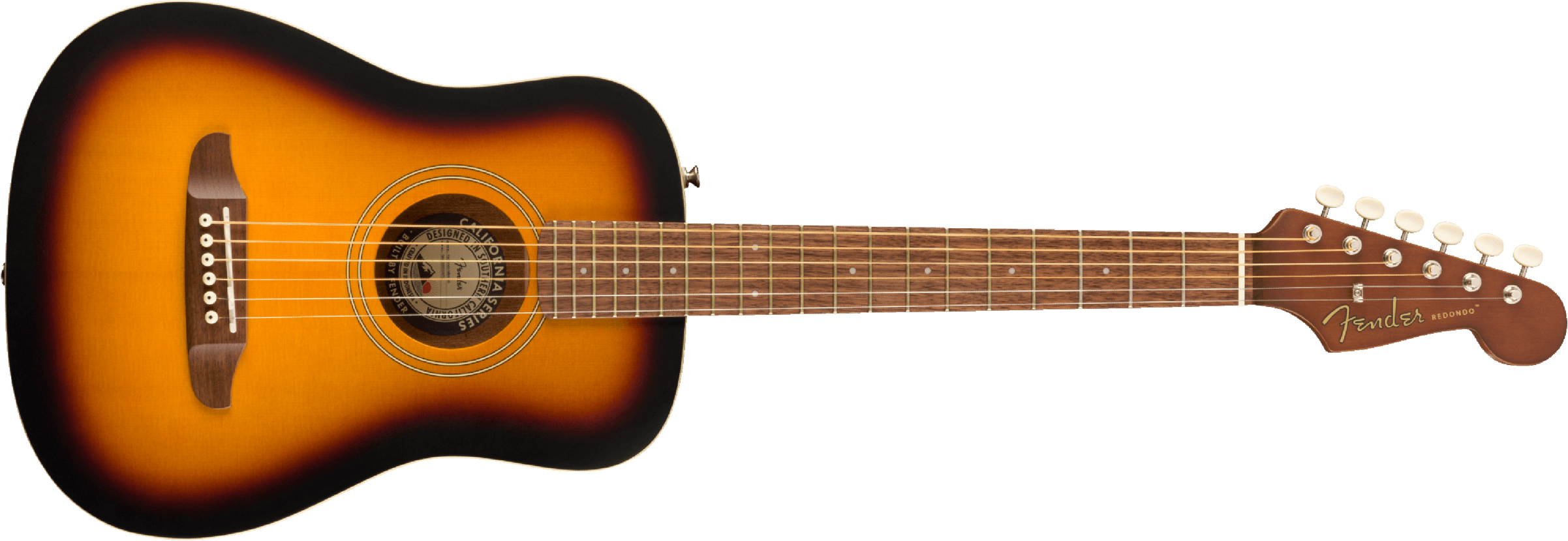 Fender Redondo Mini Dreadnought Epicea Acajou Pf - Sunburst - Western reisgitaar - Main picture