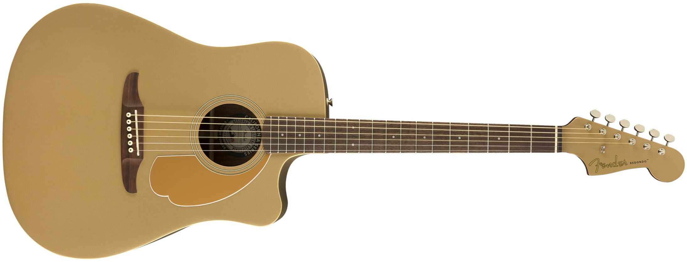 Fender Redondo Player California Dreadnought Cw Epicea Acajou Wal - Bronze Satin - Elektro-akoestische gitaar - Main picture