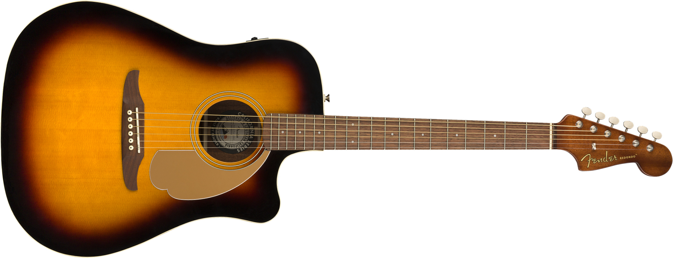 Fender Redondo Player California Dreadnought Cw Epicea Acajou Wal - Sunburst - Elektro-akoestische gitaar - Main picture