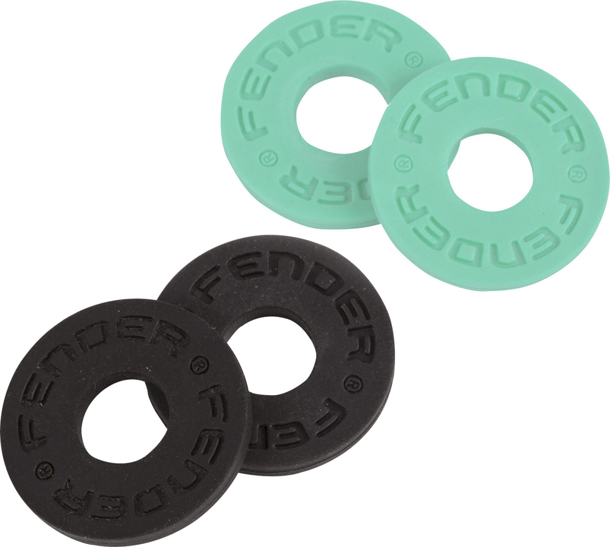 Fender Strap Blocks 4-pack Black & Surf Green - Straplock - Main picture