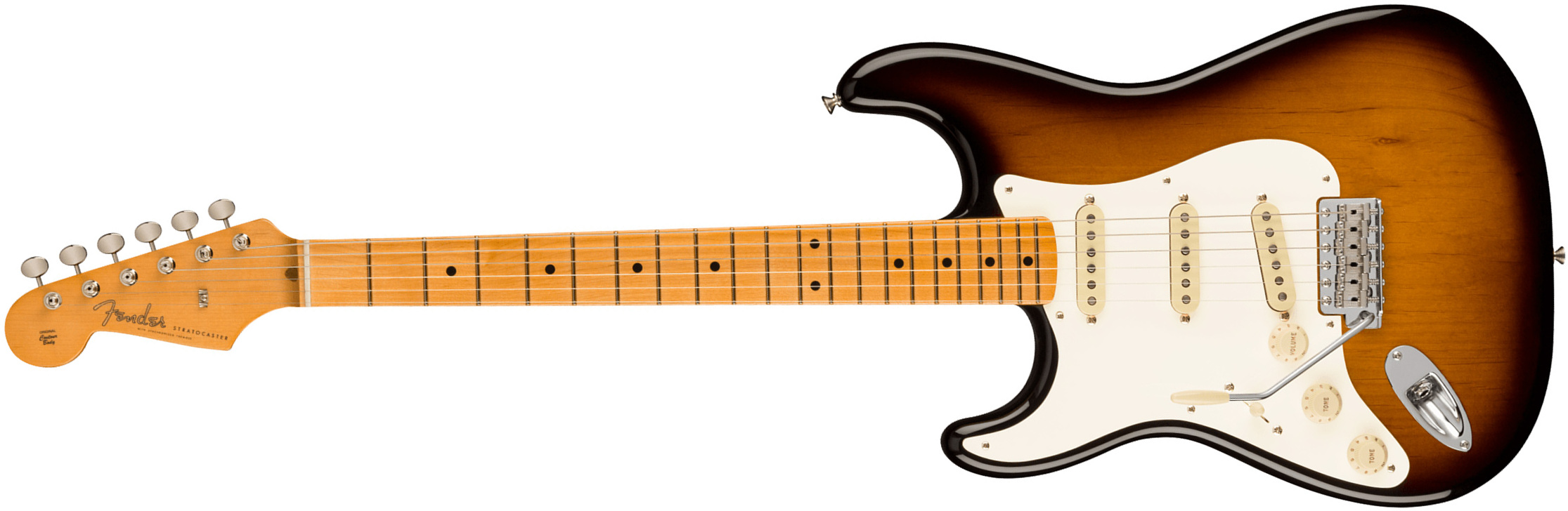 Fender Strat 1957 American Vintage Ii Lh Gaucher Usa 3s Trem Mn - 2-color Sunburst - Linkshandige elektrische gitaar - Main picture