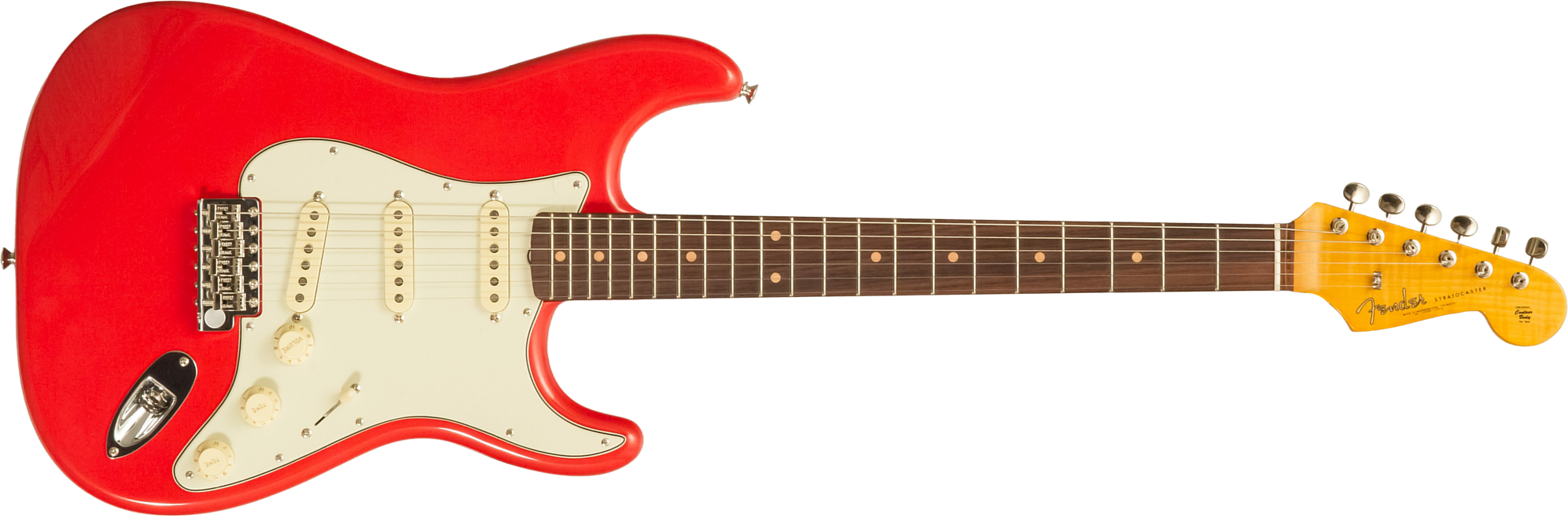 Fender Strat 1961 American Vintage Ii Ltd Usa 3s Trem Rw - Fiesta Red - Elektrische gitaar in Strat vorm - Main picture
