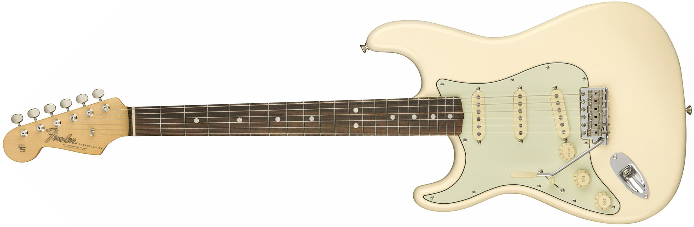 Fender Strat '60s Lh Gaucher American Original Usa Sss Rw - Olympic White - Linkshandige elektrische gitaar - Main picture