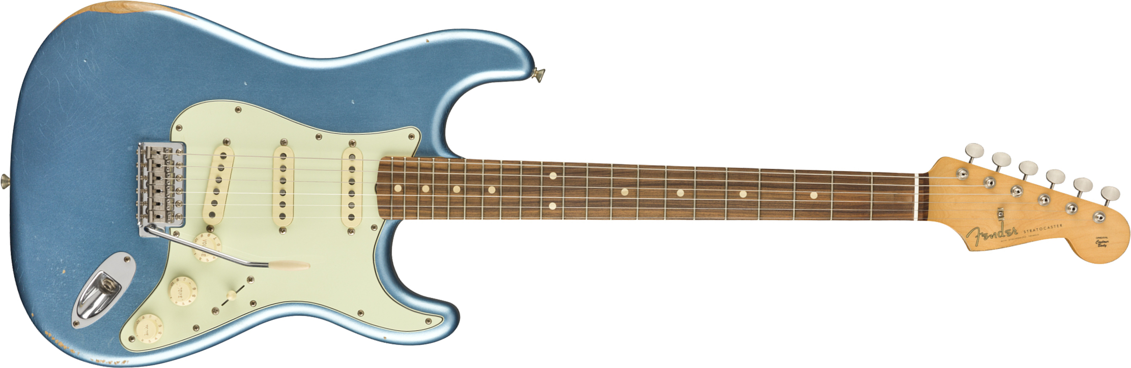 Fender Strat 60s Road Worn Mex Pf - Lake Placid Blue - Elektrische gitaar in Str-vorm - Main picture