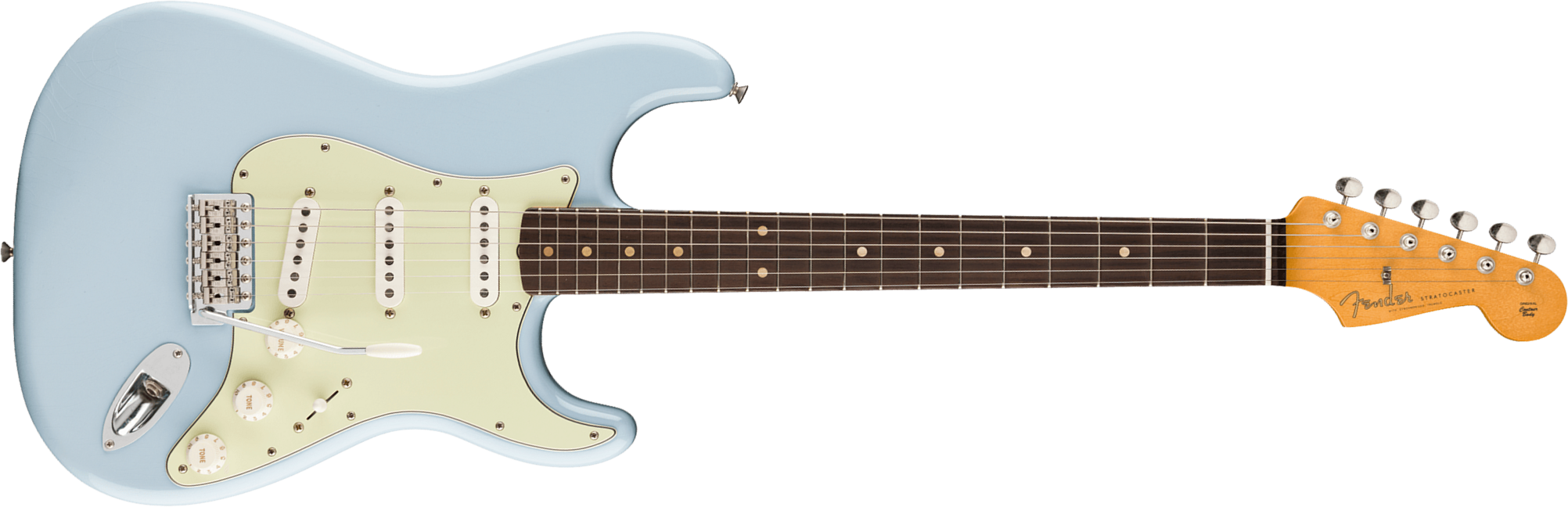 Fender Strat 60s Road Worn Vintera 2 Ltd Mex 3s Trem Rw - Sonic Blue - Elektrische gitaar in Strat vorm - Main picture