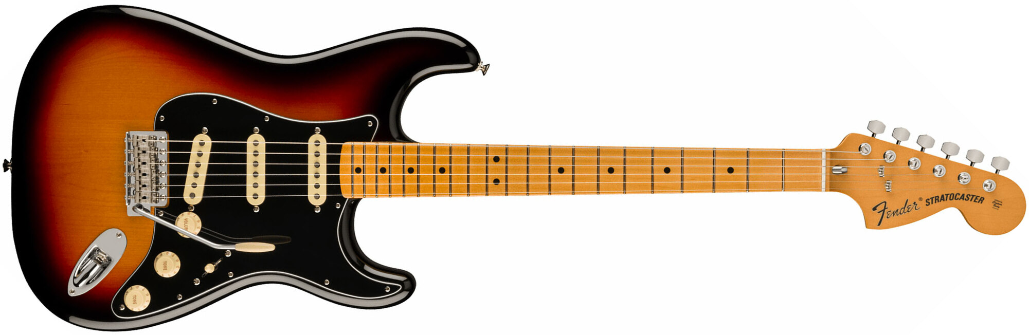 Fender Strat 70s Vintera 2 Mex 3s Trem Mn - 3-color Sunburst - Elektrische gitaar in Str-vorm - Main picture