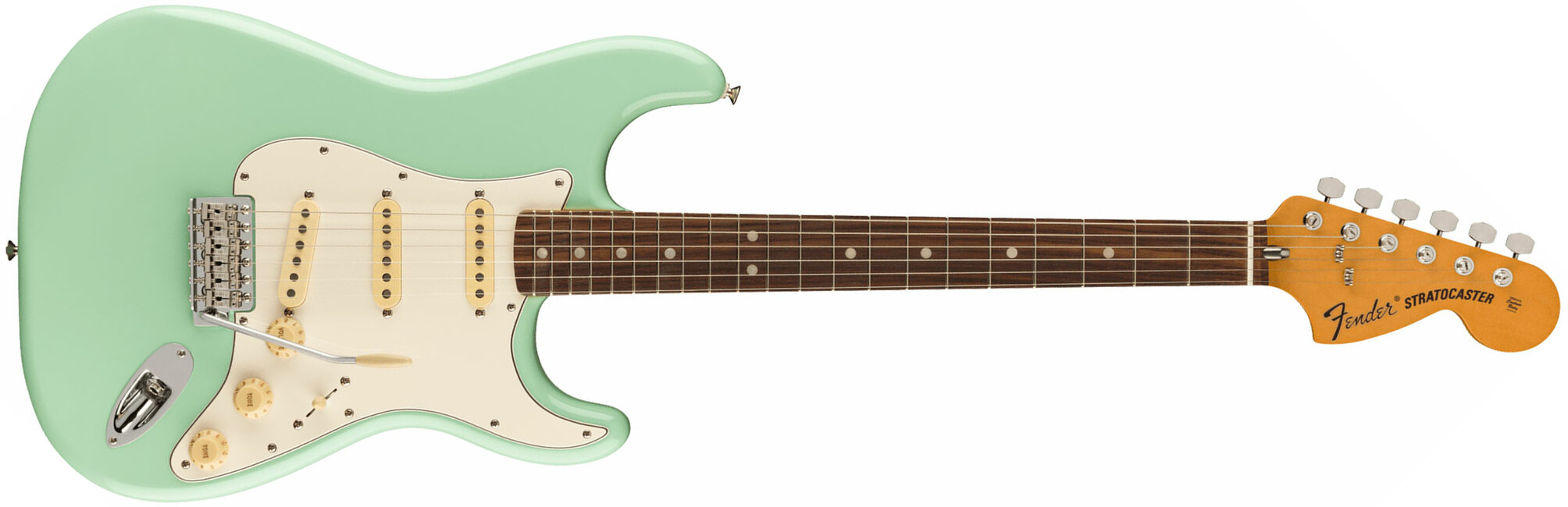 Fender Strat 70s Vintera 2 Mex 3s Trem Rw - Surf Green - Elektrische gitaar in Str-vorm - Main picture