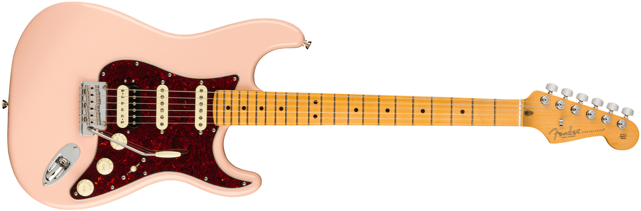 Fender Strat American Pro Ii Ltd Hss Trem Mn - Shell Pink - Elektrische gitaar in Str-vorm - Main picture