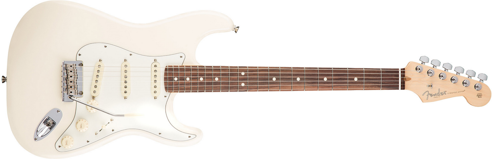 Fender Strat American Professional 2017 3s Usa Rw - Olympic White - Elektrische gitaar in Str-vorm - Main picture