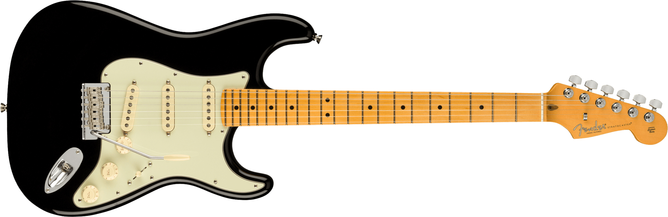 Fender Strat American Professional Ii Usa Mn - Black - Elektrische gitaar in Str-vorm - Main picture