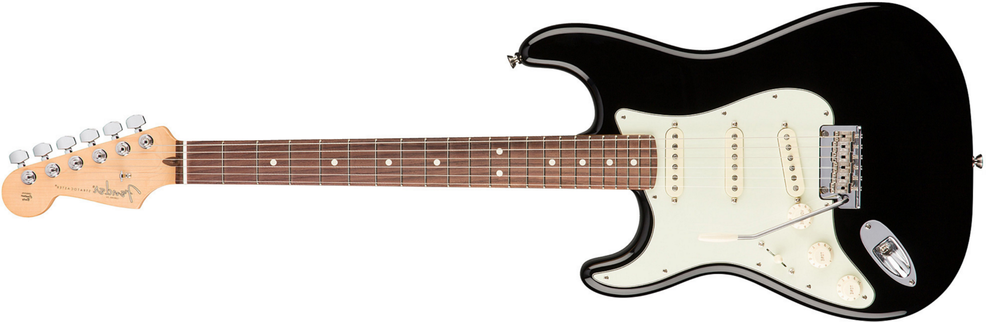 Fender Strat American Professional Lh Usa Gaucher 3s Rw - Black - Linkshandige elektrische gitaar - Main picture