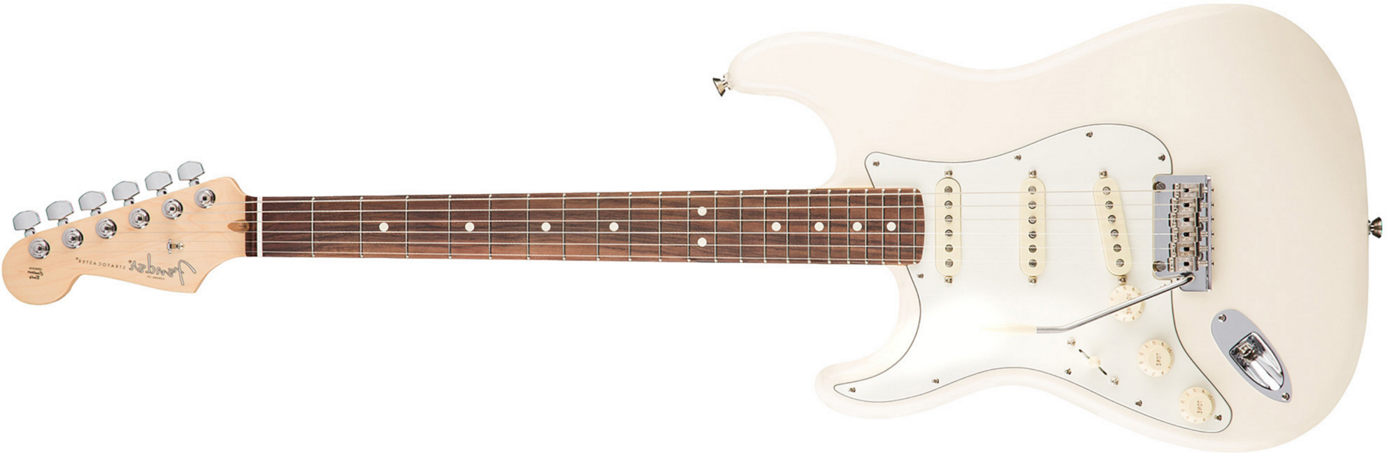 Fender Strat American Professional Lh Usa Gaucher 3s Rw - Olympic White - Linkshandige elektrische gitaar - Main picture