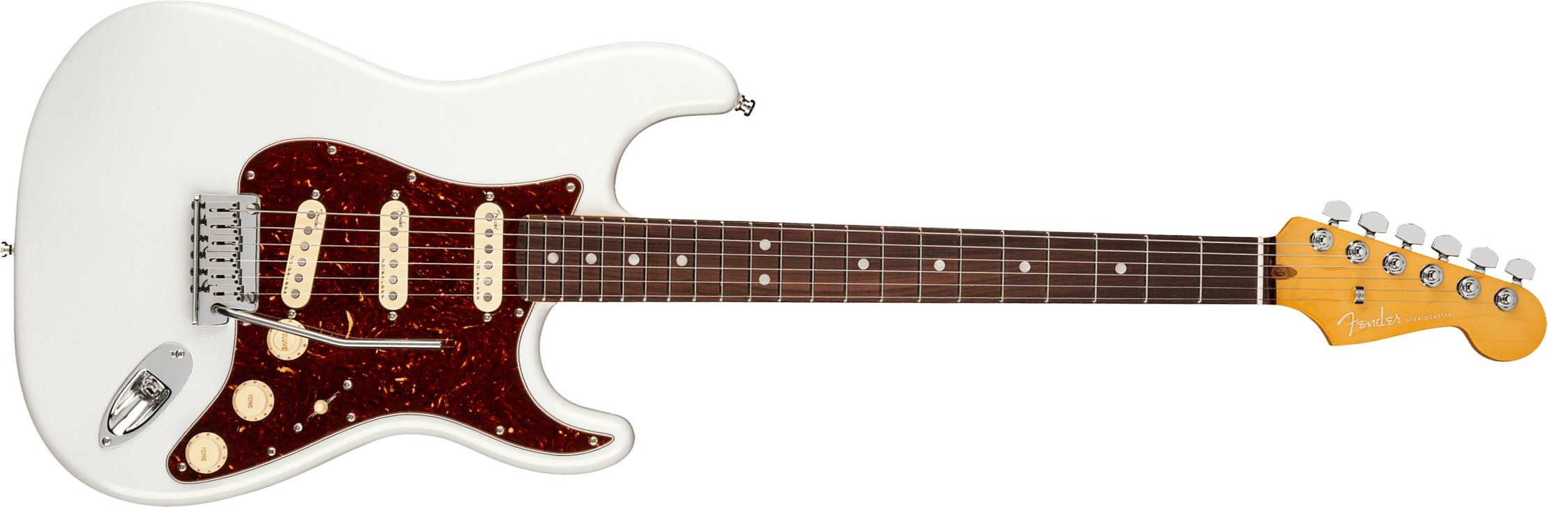 Fender Strat American Ultra 2019 Usa Rw - Arctic Pearl - Elektrische gitaar in Str-vorm - Main picture