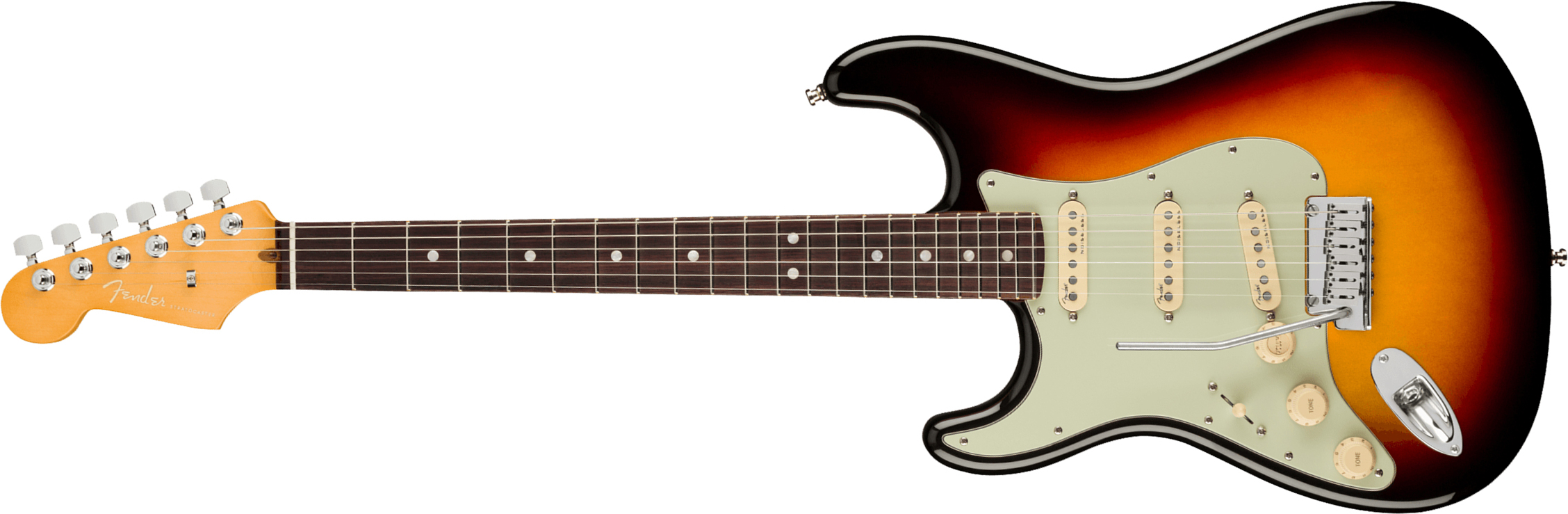Fender Strat American Ultra Lh Gaucher Usa Rw +etui - Ultraburst - Linkshandige elektrische gitaar - Main picture