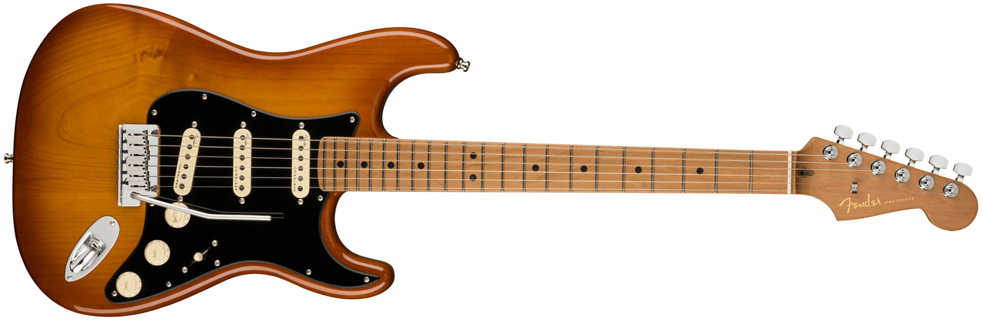 Fender Strat American Ultra Roasted Fretboard Ltd Usa 3s Trem Mn - Honey Burst - Elektrische gitaar in Str-vorm - Main picture