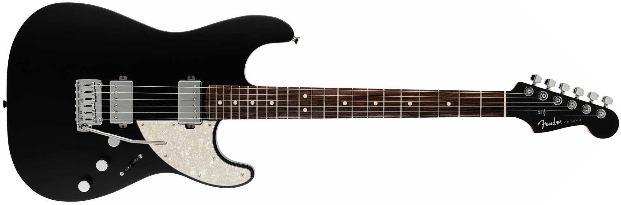 Fender Strat Elemental Mij Jap 2h Trem Rw - Stone Black - Elektrische gitaar in Str-vorm - Main picture