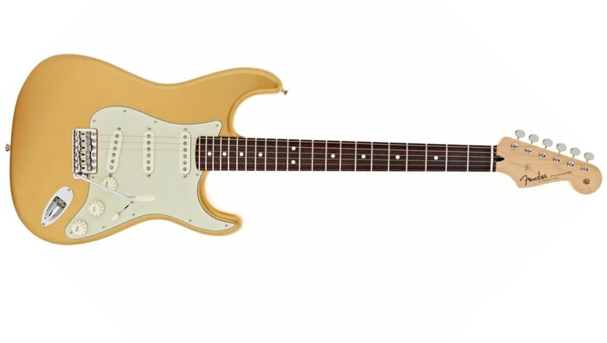 Fender Strat Hybrid Ii Mij Jap 3s Trem Rw - Gold - Elektrische gitaar in Str-vorm - Main picture