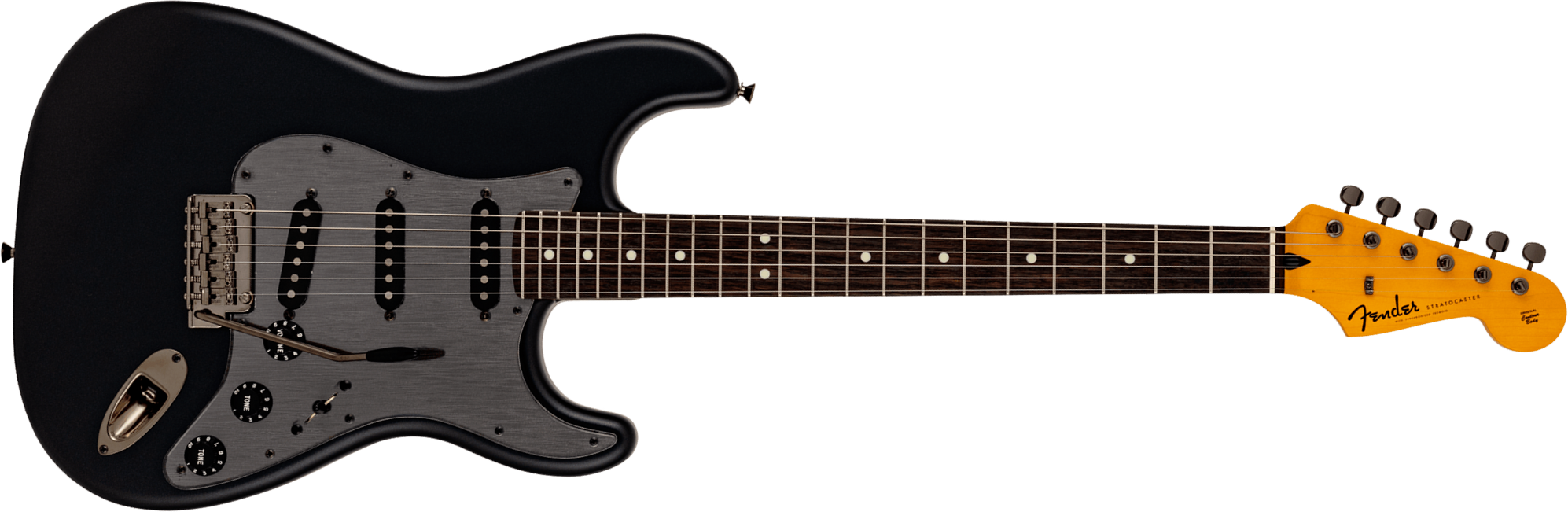 Fender Strat Hybrid Ii Mij Ltd Jap 3s Trem Rw - Matte Phantom Black - Elektrische gitaar in Strat vorm - Main picture