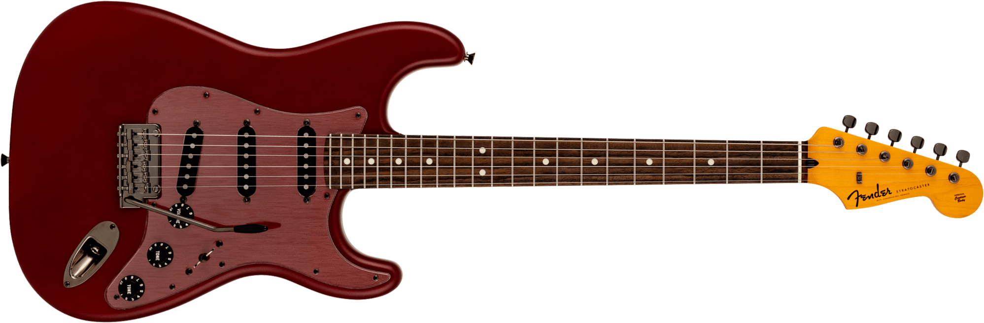 Fender Strat Hybrid Ii Mij Ltd Jap 3s Trem Rw - Matte Inferno Red - Elektrische gitaar in Strat vorm - Main picture