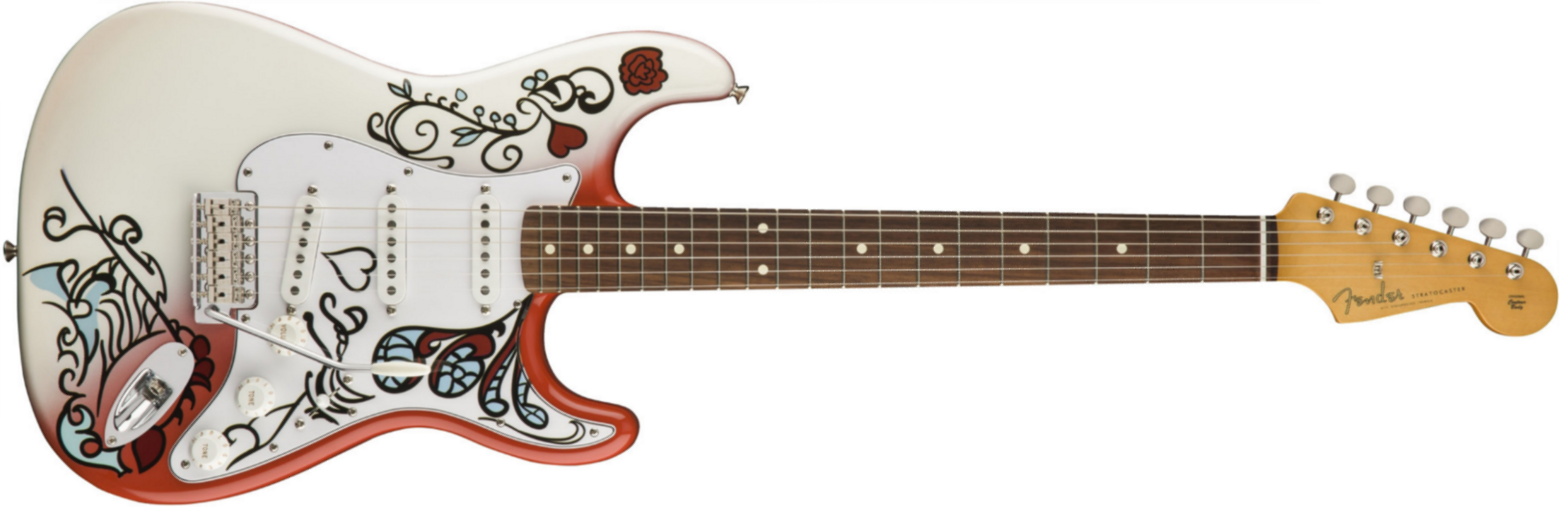 Fender Strat Jimi Hendrix Monterey Mex Sss Pf - Hand Painted Custom - Televorm elektrische gitaar - Main picture