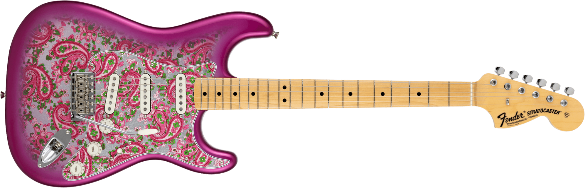 Fender Strat Ltd Jap 3s Trem Mn - Pink Paisley - Elektrische gitaar in Strat vorm - Main picture