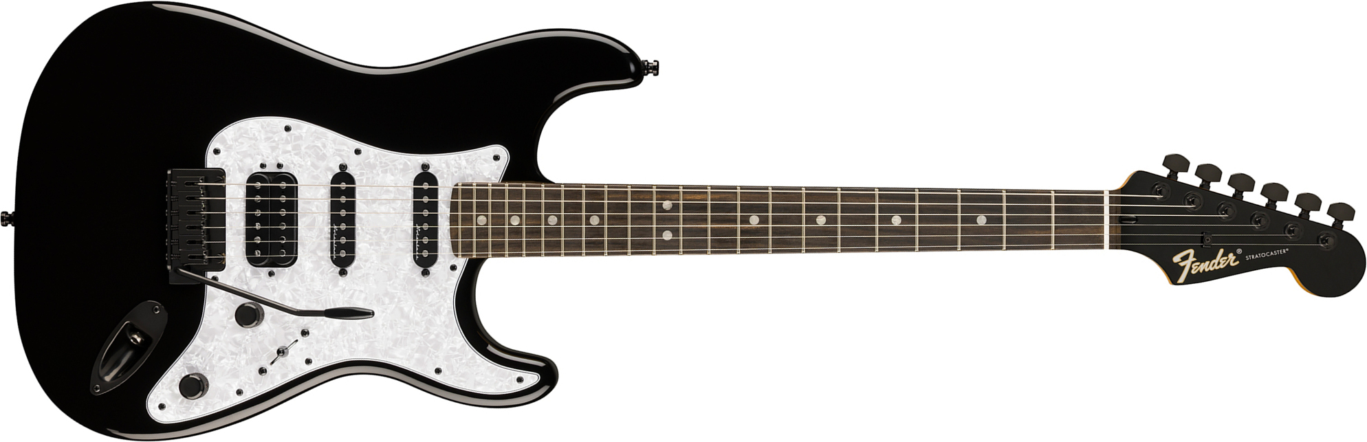 Fender Strat Player Fusion Ltd Mex Hss Trem Eb - Black - Elektrische gitaar in Strat vorm - Main picture