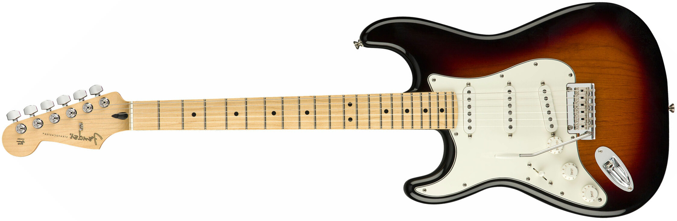 Fender Strat Player Lh Gaucher Mex Sss Mn - 3-color Sunburst - Linkshandige elektrische gitaar - Main picture