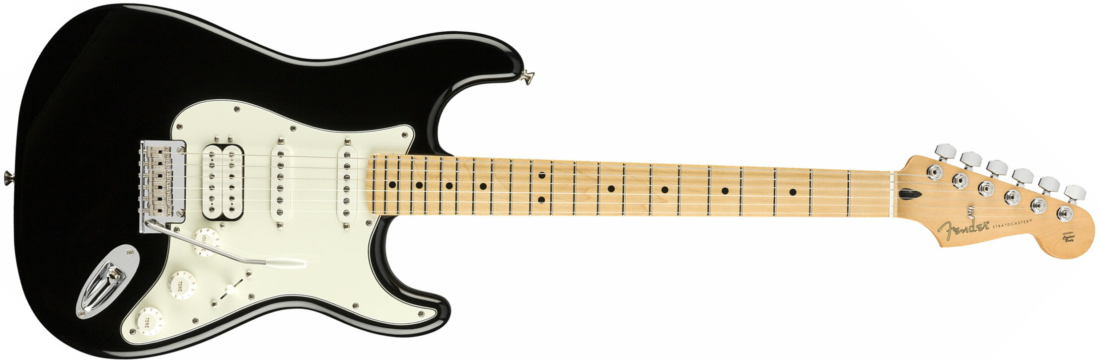 Fender Strat Player Mex Hss Mn - Black - Elektrische gitaar in Str-vorm - Main picture