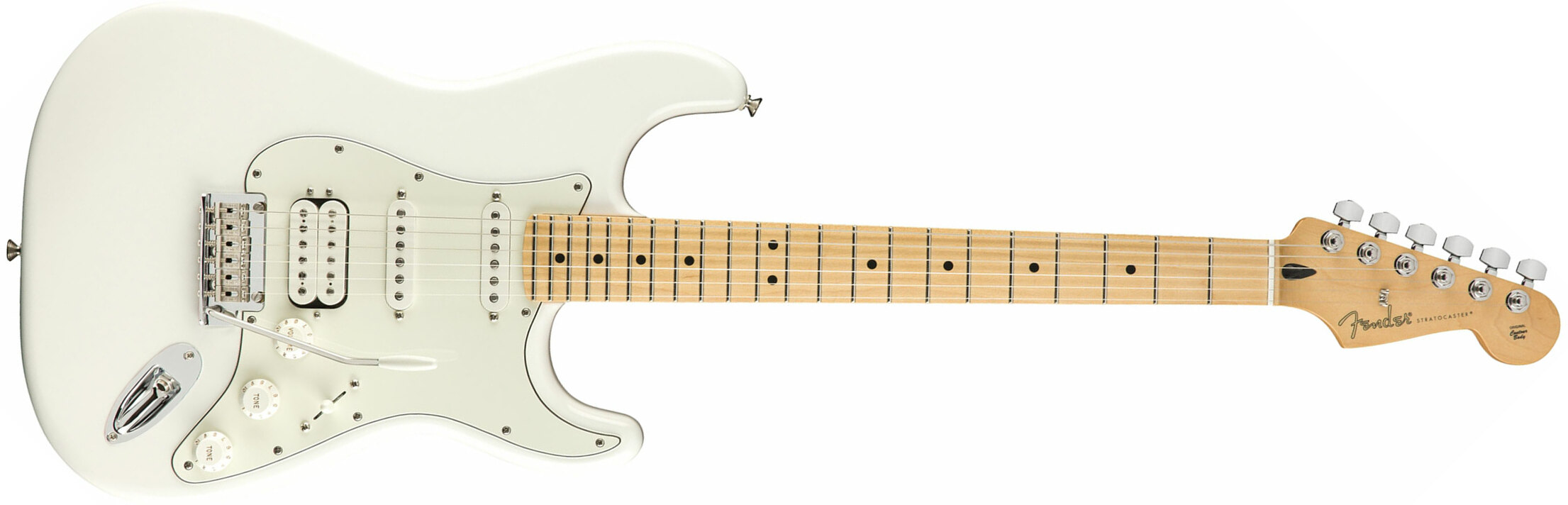 Fender Strat Player Mex Hss Mn - Polar White - Elektrische gitaar in Str-vorm - Main picture