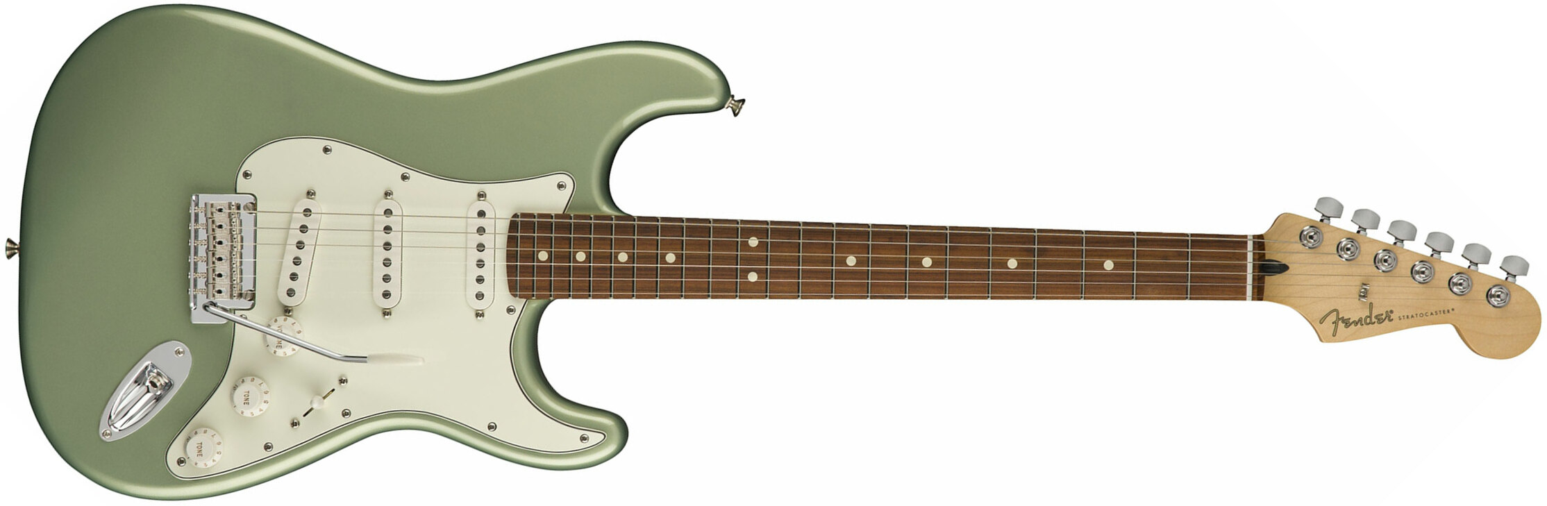 Fender Strat Player Mex Sss Pf - Sage Green Metallic - Elektrische gitaar in Str-vorm - Main picture