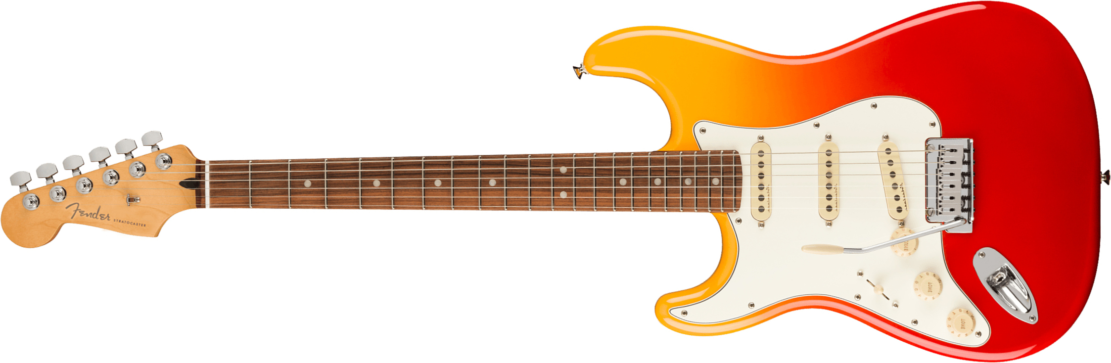 Fender Strat Player Plus Lh Gaucher Mex 3s Trem Pf - Tequila Sunrise - Linkshandige elektrische gitaar - Main picture