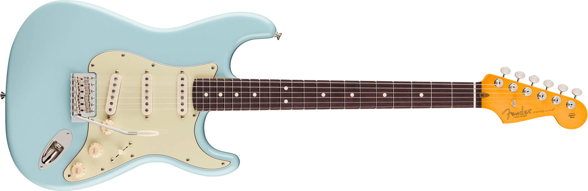 Fender Strat Silent System American Pro. Classic Ltd 3s Trem Rw - Daphne Blue - Elektrische gitaar in Strat vorm - Main picture