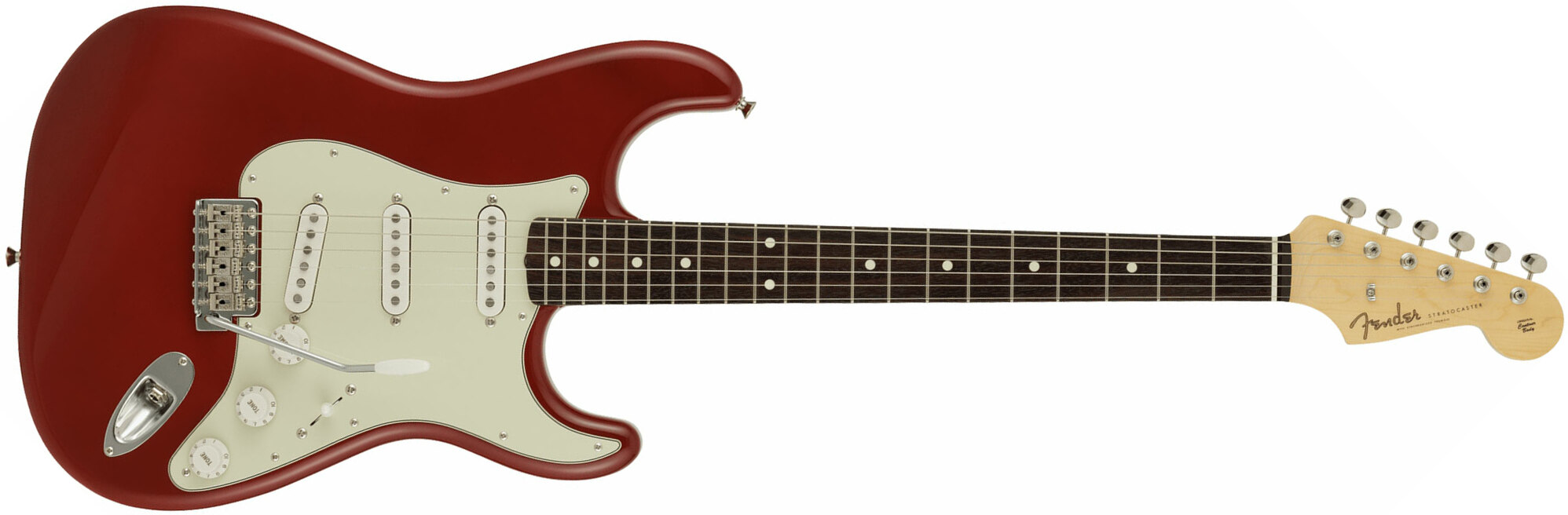Fender Strat Traditional 60s Mij Jap 3s Trem Rw - Dakota Red Aged - Elektrische gitaar in Str-vorm - Main picture