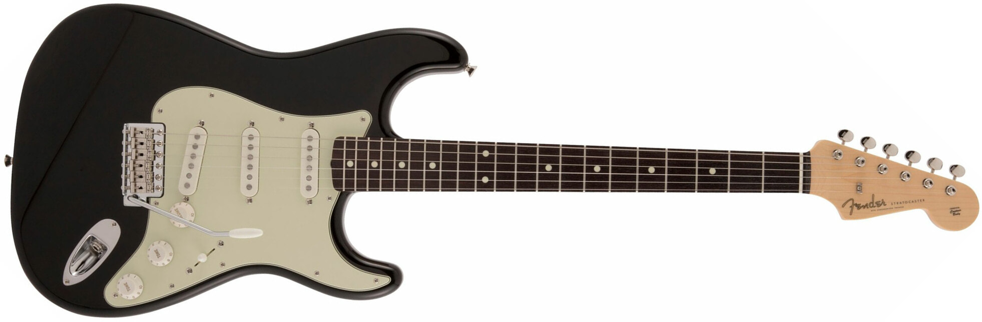 Fender Strat Traditional Ii 60s Mij Jap 3s Trem Rw - Black - Elektrische gitaar in Str-vorm - Main picture